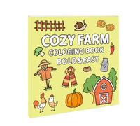 Libro de colorear para adultos, libro de colorear para adultos y niños, Cosy Farm Libro de colorear con 40 dibujos atrevidos y fáciles, reserva fascinantes escenas de granja y mucho más, 8,3 x