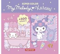 Libro de Colorear Super Color My Melody y Kuromi, 32 Páginas, 300 Stickers