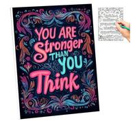 Libro de colores Inspiracional, libro para colorear para adultos, Positive Frases Coloring Book, Hand-painted Coloring Book, Adult Coloring Book With Inspiring Quotes and Relaxing Patterns for
