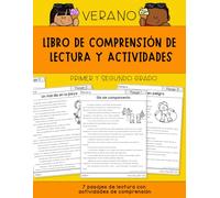 Libro de comprensión de lectura y actividades: Primer y segundo grado [Edición verano] (Lee conmigo: Libros para niños)