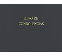 Libro de condolencias / Fondo en negro, letras doradas