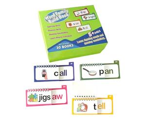Libro De Construcción De Familias De Palabras | Juego De Aprendizaje De Sonidos Letras,Tarjetas Flash De Palabras Interesantes - Para Kindergarten, Preescolar, Escuela En Casa, Lectura