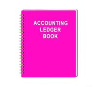 Libro de contabilidad profesional, cuaderno de finanzas de papel para pequeñas empresas y gestión de presupuesto personal (rosa)