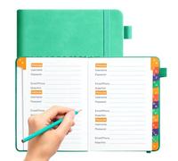 Libro de contraseñas - Cuaderno de contraseñas | Libro organizador de contraseñas con pestañas alfabéticas | Cuaderno de registro de direcciones de bolsillo para detalles de cuenta, inicios de sesión