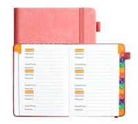 Libro de contraseñas - Cuaderno de contraseñas | Libro organizador de contraseñas con pestañas alfabéticas | Cuaderno de registro de direcciones de bolsillo para detalles de cuenta, inicios de sesión
