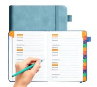 Libro de contraseñas - Cuaderno de contraseñas | Libro organizador de contraseñas con pestañas alfabéticas | Cuaderno de registro de direcciones de bolsillo para detalles de cuenta, inicios de sesión
