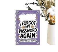 Libro de contraseñas en espiral, cuaderno de notas de tapa dura encuadernado en espiral, organizador de contraseñas, para el hogar, oficina, universidad, reuniones, viajes, escuela, desplazamientos