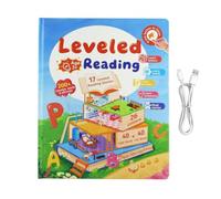 Libro de conversación interactivo, audiolibro de aprendizaje temprano para | Libro parlante recargable, juguete de desarrollo de alfabetización, con 17 temas y más de 200 palabras comunes