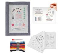 Libro de costura con aguja e hilo - Libro de bordado para principiantes, guía de costura y costura, tutorial de puntadas de bordado, libros sobre técnicas de costura, kit de bordado con instrucciones
