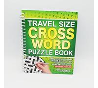 Libro de crucigramas tamaño viaje encuadernado en espiral A5 (verde)