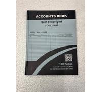 Libro de cuentas de 7 columnas en contabilidad para registros diarios, oficina en casa, débito/crédito en efectivo pequeño, 100 páginas de cobertura dura (libro de cuentas de 7 columnas)
