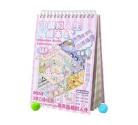 Libro De Cuentos Con Pegatinas Creativas: Bonito Kit De Manualidades Para Construir Escenas Del Mundo De Fantasía De Mascotas Para Niños Y Adultos | Álbum De Decoración Reutilizable Interactivo Para A
