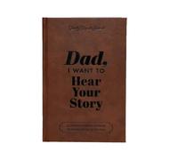 Libro de cuentos de papá con texto en inglés «Dad I Want to Hear You», tell me your life story dad, father guided journal to share his life & His Love, Dad Journal Dads Life Story