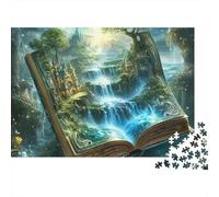 Libro de Cuentos Fantasía Puzzle de 1000 Piezas Papel para Adultos Bosque Cascada de Ensueño Juego de Puzzle 1000 Piezas Relajante Decorativo Regalo 38x26cm/1000pcs