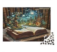 Libro de Cuentos Fantásticos Puzzle de 1000 Piezas de Papel para Adultos Escena de Imaginación Mágica Juego de Puzzle 1000 Piezas Relax Hogar Regalo 70x50cm/1000pcs
