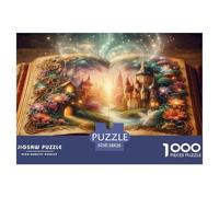 Libro de Cuentos mágico Puzzle de 1000 Piezas Cartón para Adultos Castillo soñado Puzzle para Toda la Familia Relajante Regalo 38x26cm/1000pcs