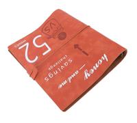 Libro de cuero para parejas: un desafío para ahorrar dinero con sobres para rellenar con efectivo