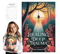 Libro de curación de trauma, guía práctica de gestión emocional, 21 x 14 x 0,5 cm, diario de reflexión diaria, libro de trabajo portátil de autoayuda, compañero de curación consciente, para adultos