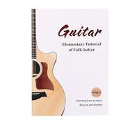 Libro de curso de guitarra con tablas de acordes, ejercicios de ritmo y lecciones de video en línea, textura de papel, adecuado para adultos, principiantes, aprender guitarra para adultos