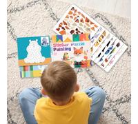 Libro De De Pegatinas | Libros de Calcomanías 3D de Animales Educativos para Niños - Juguetes Educativos Divertidos Habilidad Motora Fina Primeros Aprendizajes Niños Y Niñas