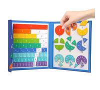 Libro de demostración de cálculo de fracturas magnéticas, de cálculo de fracturas magnéticas, juego educativo de matemáticas, ayuda para la enseñanza, para niños de 6 a 12 años en casa