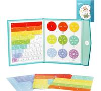 Libro de demostración de fracciones magnéticas Nearlyas, fichas de fracciones y círculos, material didáctico for matemáticas, for el aula de 4.º grado hasta secundaria.(1pcs)