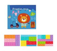 Libro de demostración de fracciones magnéticas para el aprendizaje de niños, juego de manipuladores matemáticos 2025 con azulejos de fracción e imanes, juegos educativos de fracciones para primaria