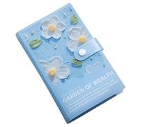 Libro de desafío de ahorro de sobre, carpeta de ahorros, pintura al óleo 3D, cartera portátil, organizador de dinero en efectivo, organizador de gastos, almacenamiento de facturas, herramienta de