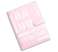 Libro de desafío de ahorro de sobre, carpeta de desafío de ahorro de dinero con ranura para bolígrafo, objetivos de desafío de ahorro flexible, carpeta de presupuesto divertida con rastreador para