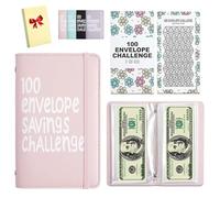 Libro de Desafío de Ahorros 2026 con 25 Sobres Desmontables para Presupuesto, Ahorros y Gestión Financiera Binder para Objetivos