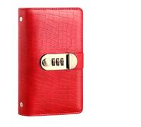 Libro de desafío para ahorrar dinero con cerradura, carpeta de ahorro y libro de sobre, carpeta de ahorro de dinero para presupuestos, para usuarios del Reino Unido y Europa (rojo)