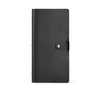 Libro de desafíos de ahorro de dinero, cuaderno de presupuesto de efectivo de piel sintética, 20 ranuras, carpeta transparente de ahorro de dinero, almacenamiento de facturas (negro)