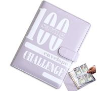 Libro de desafíos de ahorro, libro de ahorro de 100 sobres, libro de desafío de dinero, carpeta de sobre de efectivo, libro de presupuesto, desafío de ahorro con sobres, carpeta de presupuesto
