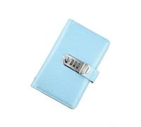 Libro de desafíos para ahorrar dinero con cerradura de combinación, diario secreto para ahorros y organizador de efectivo, estilo retro, 10,9 x 17,8 cm (azul)
