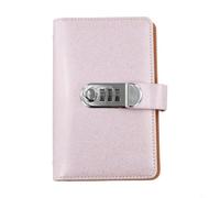 Libro de desafíos para ahorrar dinero con cerradura de combinación, diario secreto para presupuestos, diario seguro para dinero en efectivo y tarjetas, 10,9 x 17,8 cm (rosa)