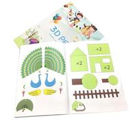 Libro de dibujo con bolígrafo 3D, plantillas de papel grueso reutilizables con 40 patrones y 2 platos transparentes, juego de plantillas de DIY, regalo creativo para niños