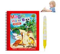 Libro de dibujo de agua - Libros de actividades de revelación de agua reutilizables para niños,Papel de dibujo de educación temprana con diferentes escenas de dibujos animados compatibles para el hoga