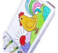 Libro de dibujo interactivo preescolar con colores vibrantes, actividad de aprendizaje de arte creativo para ejercicios de construcción de habilidades sensoriales, juego de papel de dibujo para niños