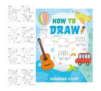 Libro De Dibujo Para Niños - Garabatos De Dibujos Animados De Líneas Simples | Tutorial Para La Educación Temprana | Libro De Colorear Para Niños - Aprende A Dibujar Fácil