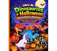 Libro de Dinosaurios y Halloween para Colorear y Divertirse: Colorea, Cuenta, Encierra en un Círculo y Encuentra las Sombras