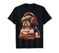 Libro de diseño de Auriculares con impresión Shih Tzu Dog Camiseta