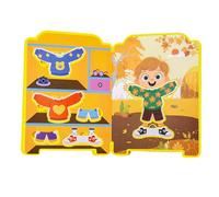 Libro de disfraces - Juguetes educativos - Puzzle de disfraces para niños - Para niños en edad preescolar Viajes en avión Cumpleaños Fiestas