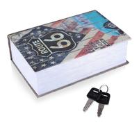 Libro de distracción tipo diccionario con cerradura de llave, caja de seguridad secreta oculta, libro de seguridad de ABS y aleación de aluminio para dinero en efectivo y joyas, 7,09 x 4,53 x 2,17