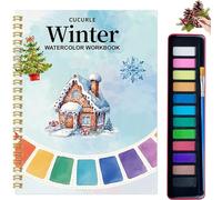 Libro de ejercicios de acuarela con instrucciones paso a paso para adultos y adolescentes, 12 colores, libro de acuarela para colorear con animales de jardín, juego de libro para colorear acuarela