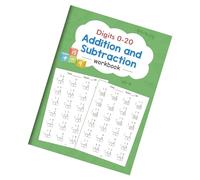 Libro de ejercicios de operaciones matemáticas colorido, 21 hojas con guía para estudiantes, estudiantes en edad preescolar, libro de trabajo educativo de matemáticas