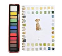 Libro de ejercicios Watercolor Genérico, Watercolor Ejercise Book for Beginners, 12 colores con Brush, suministros de pintura, arte y artesanía para adolescentes, adultos