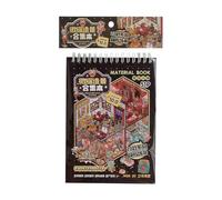 Libro de escenas de calcomanías 3D, juego de calcomanías de terror grande, calcomanías en capas 3D, colección única de calcomanías de escena espeluznante con diseño en miniatura para proyectos de