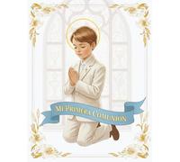 Libro de firmas de Comunión niño: Recuerdos de Mi Primera Comunión