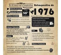 Libro de Firmas para 50 Años - Retrospectiva 1976 | La Crónica del Cumpleaños | Edición Vintage: Portada estilo periódico retro - 120 páginas en ... recuerdos y fotos - Formato 21×21 cm