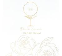 Libro de firmas para la Primera Comunión: un hermoso libro de recuerdos / álbum conmemorativo para la ceremonia con páginas opcionales para fotos tipo Polaroid. Espacio para deseos